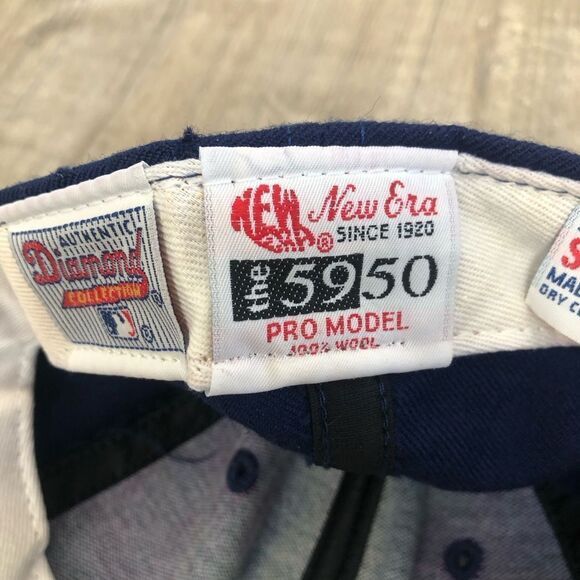 Vintage 90s Kansas City KC Royals New Era 6-7/8 100% Wool Baseball Hat Cap READ - Picture 12 of 13